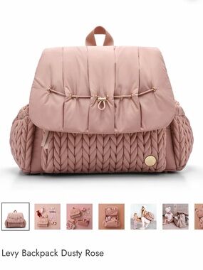 Happ Levy Dusty Rose Quilted Knit Backpack Diaper Bag- Women’s Everyday Bag